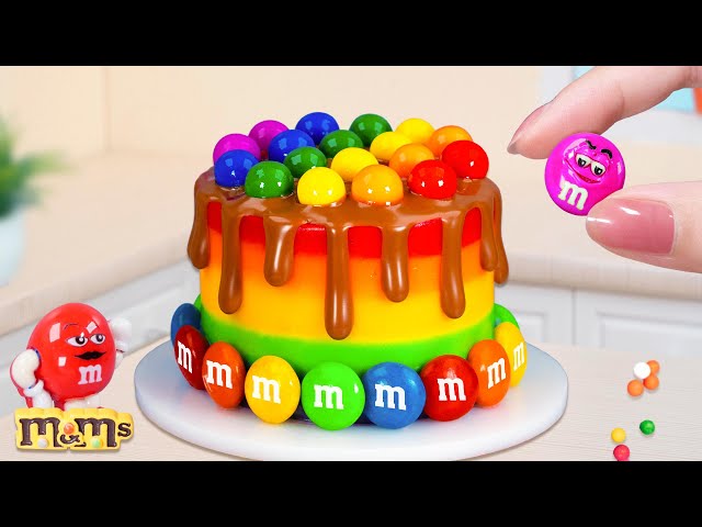 Awesome M&M Cake | Satisfying Miniature M&M Cake with Chocolate Decorating | Colorful M&M Cake