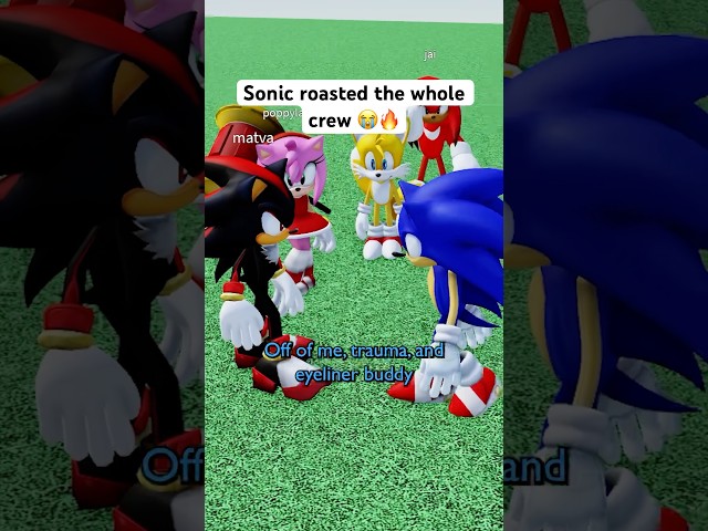SONIC ROASTS ALL HIS FRIENDS 😭🔥 #roblox #micup #sonic