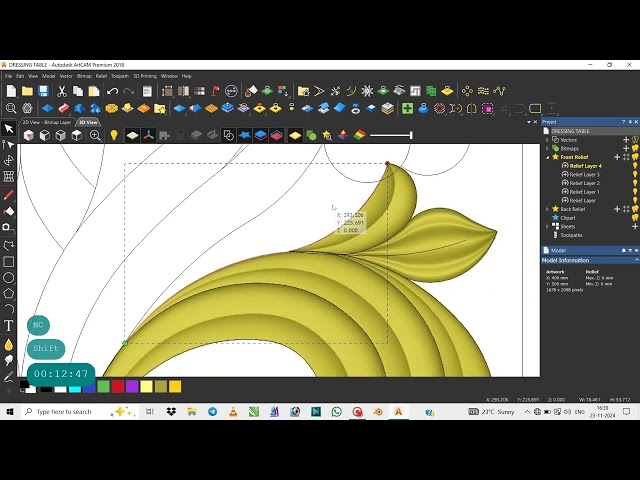 How to make 3d Flower in artcam 2018 in hindi #artcam2018 #artcam2008 #artcam #artcam2009
