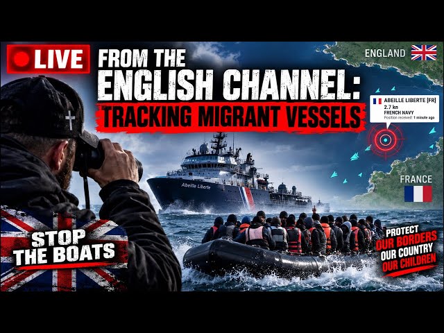 LIVE NOW (StarLink Active): Tracking Packed Migrant Boats Crossing the English Channel