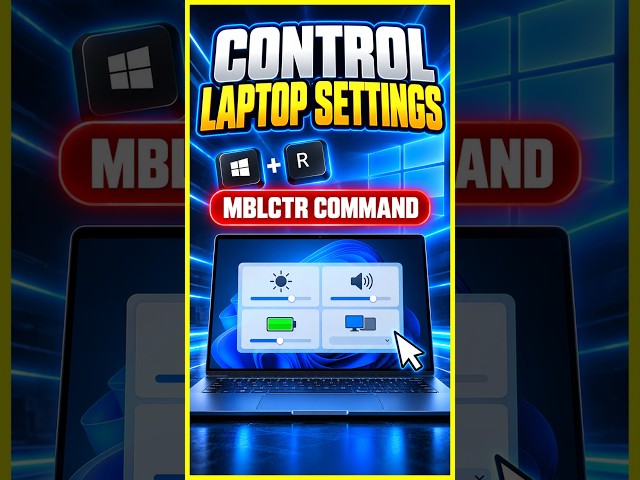 Control All Your Laptop Settings with One Hidden Command! 💻 #WindowsTips #MBLCTR