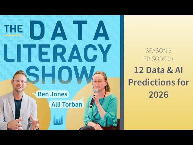 S2 Ep 1: Twelve Data & AI Predictions for 2026 (The Data Literacy Show)