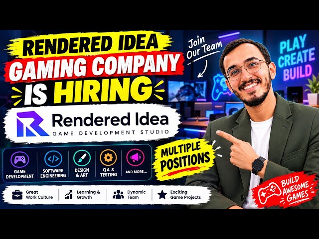 Rendered Ideas Off Campus Hiring | Freshers & Experienced | Game Developer, Backend & More | Mumbai