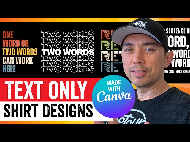 Over 10 Text Only Design Styles You Can Use for Print on Demand.... All Made for FREE with Canva