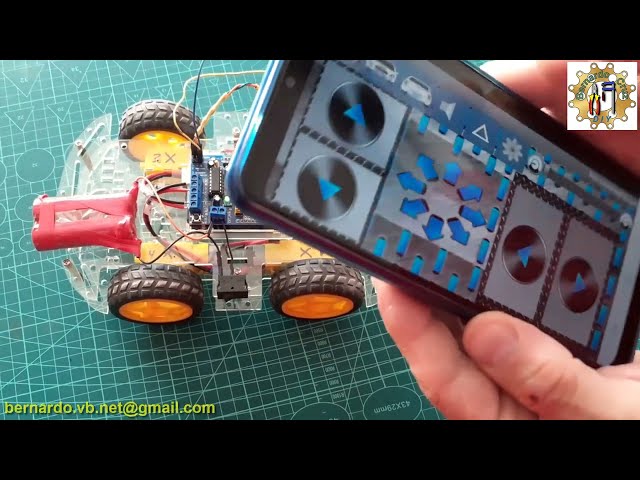 Bluetooth Car. RC Car. 4x4 Car with Arduino UNO R3, L293D Motor Shield and HC-05 FROM SCRATCH!