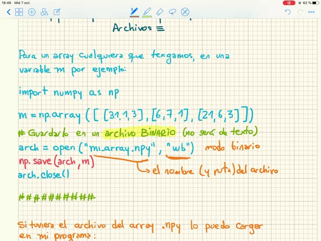 08 Los Numpy arrays y los archivos