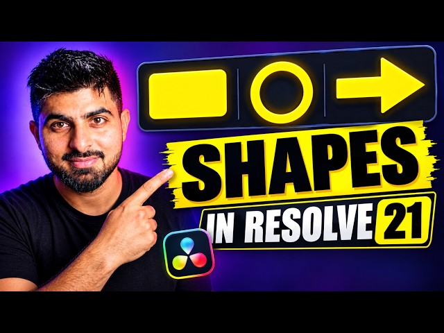 How to Draw & Animate Shapes in DaVinci Resolve (Rectangles, Circles, Arrows)