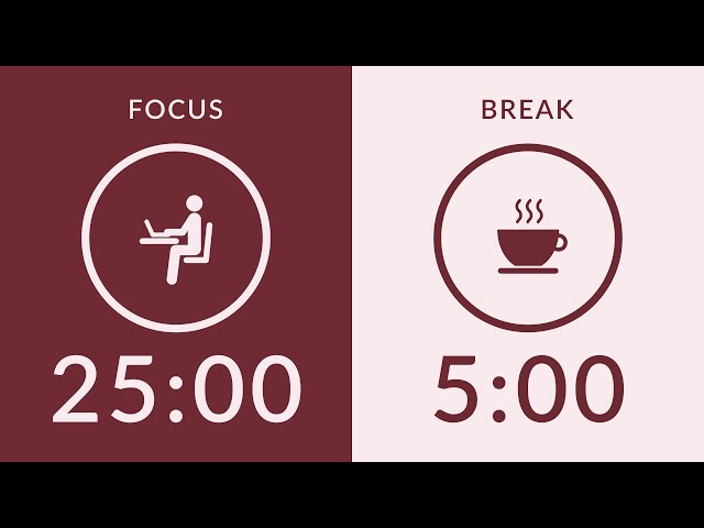 25/5 Pomodoro Timer with Brown Noise 🎧 2-Hour Study with Me for Deep Focus & ADHD ✨