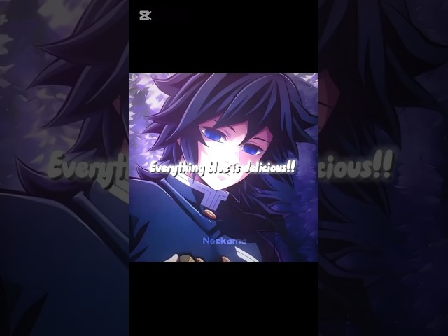 Everything blue is delicious 😋💙  #anime #demonslayer #muichiro #giyu #shorts