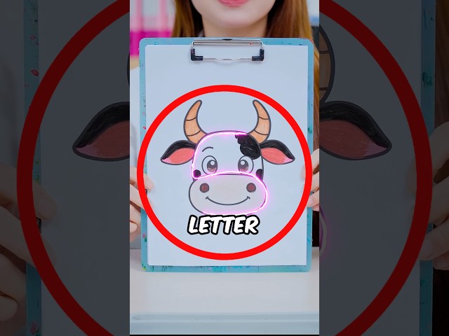 She Draws A Cow Using Letter S 🐮💁‍♀️