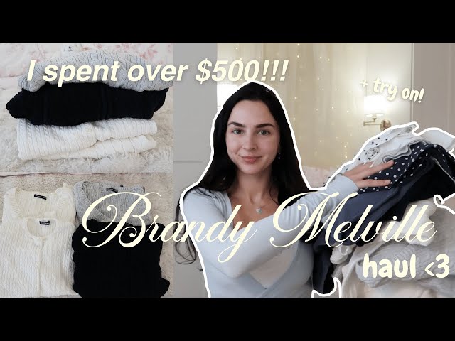 Brandy Melville Haul | I spent over $500 in NYC! ☕🧣🧺🧸
