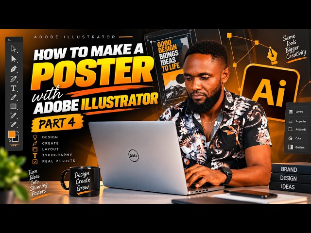 Adobe Illustrator Beginner Tutorial | Design a Poster Part 4