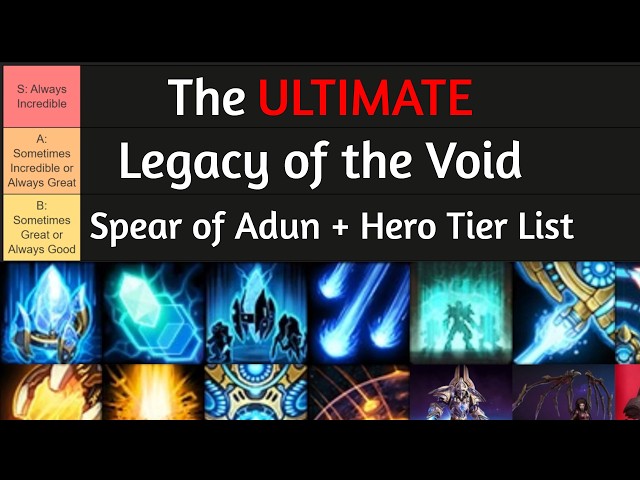 The ULTIMATE Legacy of the Void Spear of Adun and Hero Tier List!