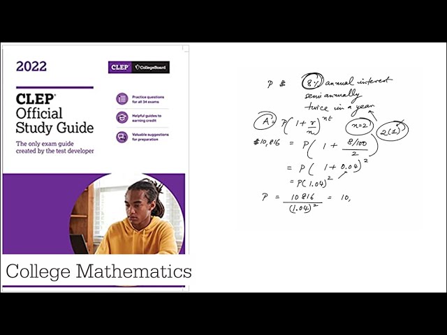 Q01 College Mathematics 2022 CLEP Official Study Guide