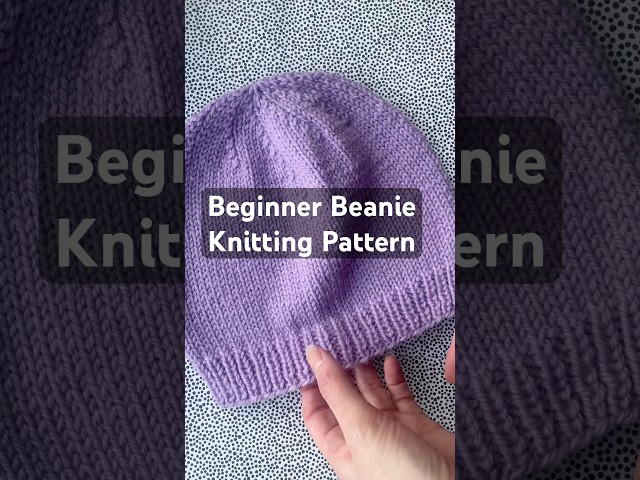 Beginner beanie hat knitting pattern tutorial knit a hat in the round step by step #knittingpattern