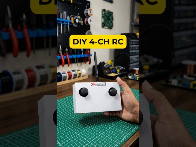 How to Make 4-Channel RC Transmitter at Home 🎮 (Arduino Nano) #shorts #diyrc