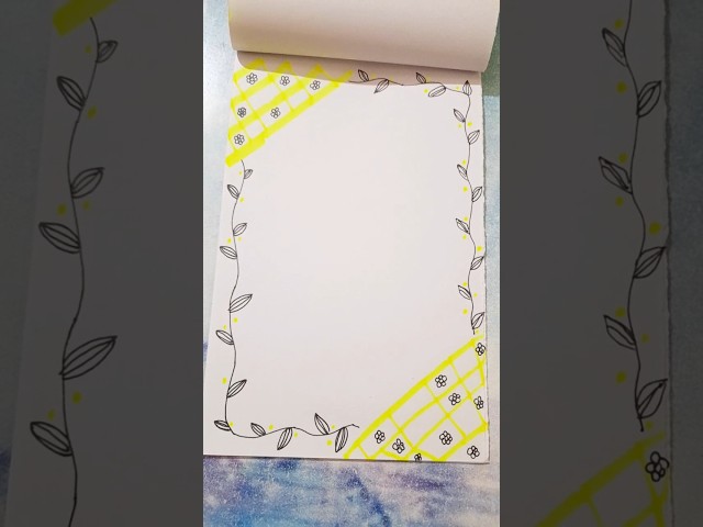 Easy Front Page Border Design Ideas 💚  #shorts #youtubeshorts #frontpagedesign #ytshorts #trending
