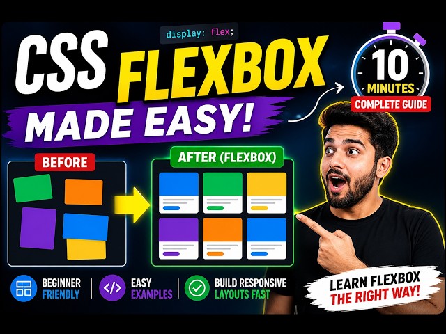 CSS Flexbox Tutorial for Beginners | Learn Flexbox in 10 Minutes | Most Beginners Get Flexbox WRONG😳