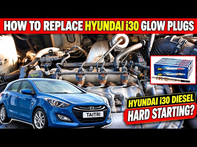 How to Replace Hyundai i30 Glow Plugs. Hyundai Diesel Engine Glow Plugs. Hyundai i30 Hard Starting.