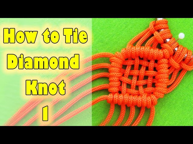 Diamond knot macrame - macrame tutorial: How to Tie Diamond Knot with Weaving Technique