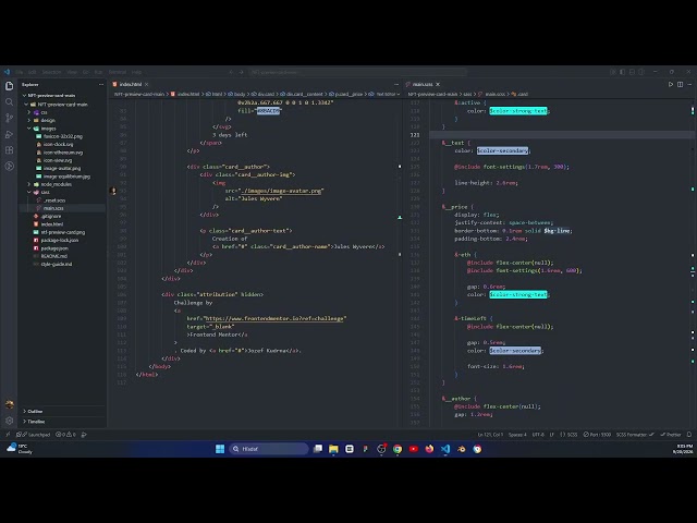 NTF Preview Card Vanilla vs React
