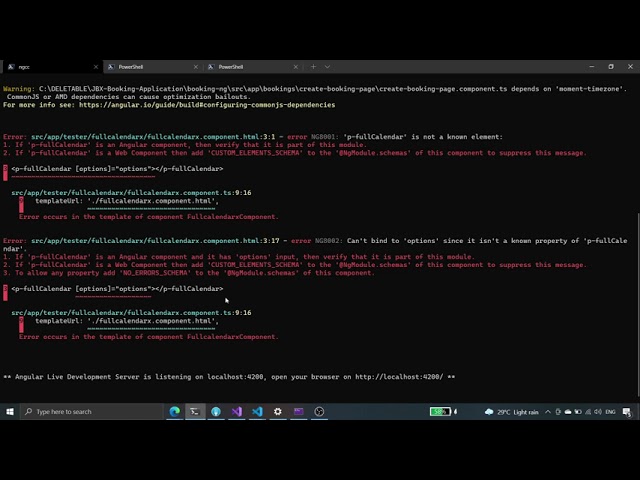 Not Working PRIMENG FULLCALENDAR vs FULLCALENDAR Angular