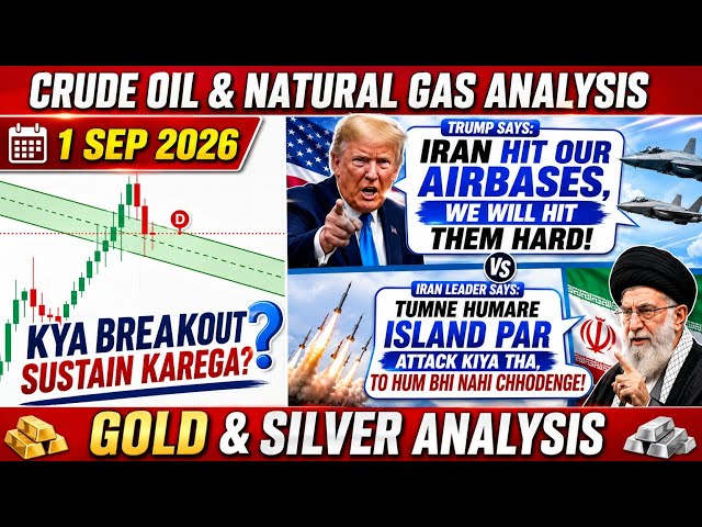 Crude Oil Analysis for 1 Sep | Natural Gas Analysis | Crude Oil live | Gold & Silver analysis | MCX