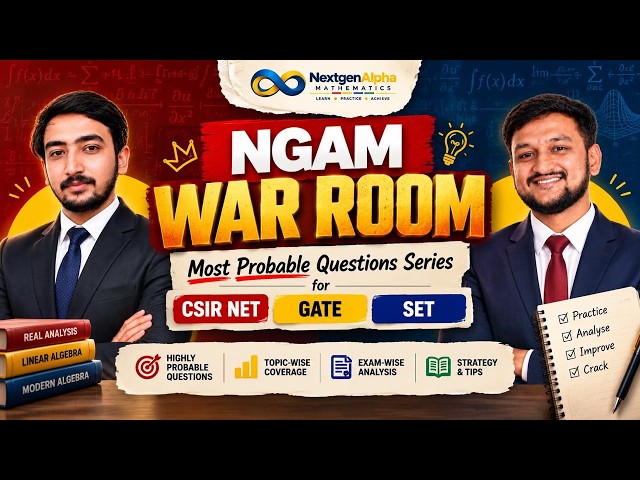 CSIR NET 2026 Real Analysis | Most Probable Questions | NGAM WAR ROOM L01