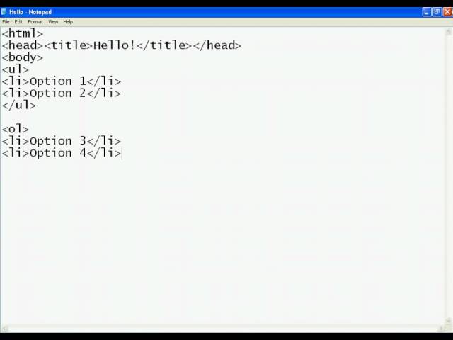 Html Tutorials-Simple Lists