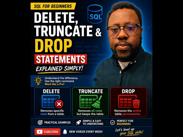 SQL Delete, Truncate, and Drop Tutorial for Beginners