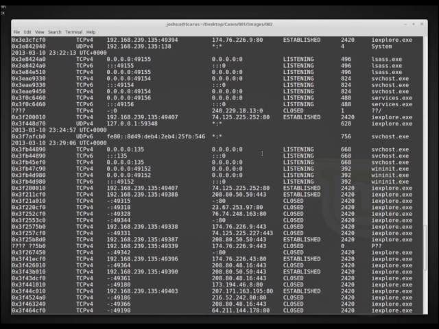 Digital Forensic Memory Analysis - Volatility