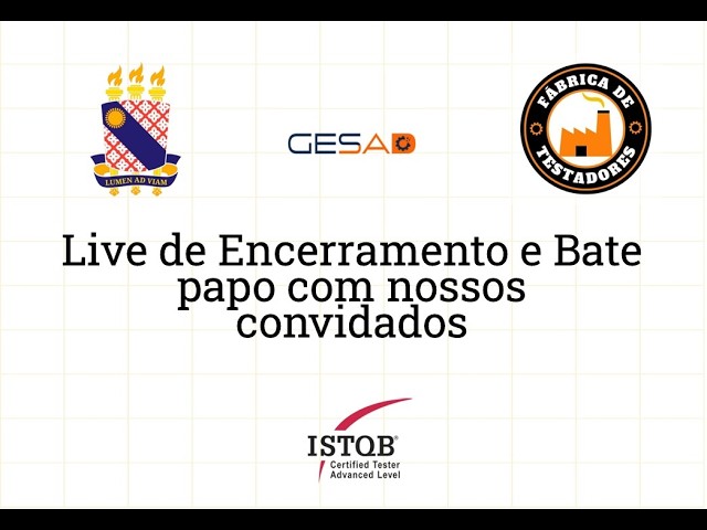Live de encerramento - Curso preparatório para CTFL(Certified Tester Foundation Level)