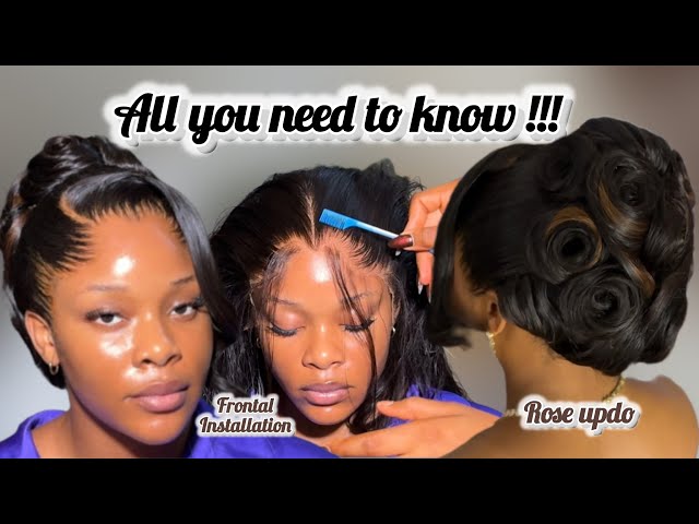 ALL YOU NEED TO KNOW ABOUT FRONTAL INSTALLATION AND BRIDAL STYLING / ROSE UPDO #hairtutorial #bridal
