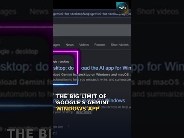 The Big Limit of Google's Gemini Windows App