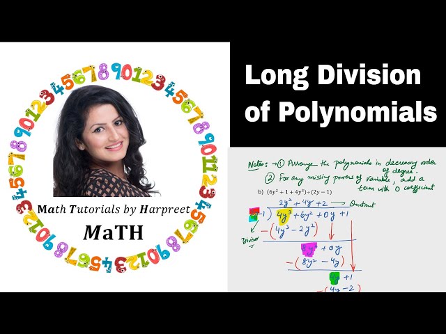 Divide polynomials using Long Division - Easy steps!