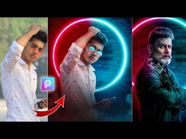 30 Second Neon Ring Light Dual Tone Visual Editing In Picsart By Deepak Creations #Shorts #picsart