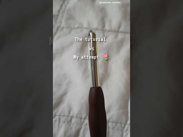 the tutorial Vs my attempt 🌷 #crochet #fypシ #crochetcrosai  #fypシ゚viral #trend  #pinterestinspired