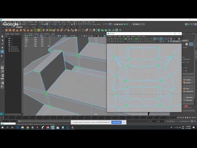 UV unwrap repeated items in Maya - picatinny Rail