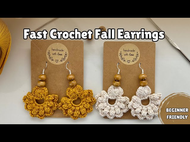 Easy and Fast Crochet Fall Earrings