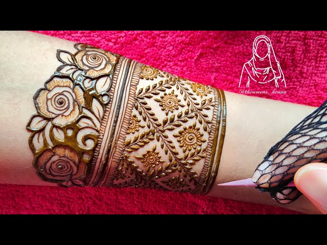 Beautiful Heavy Bridal Henna Design | Latest Indian Mehndi design Tutorial | Thouseen Syed