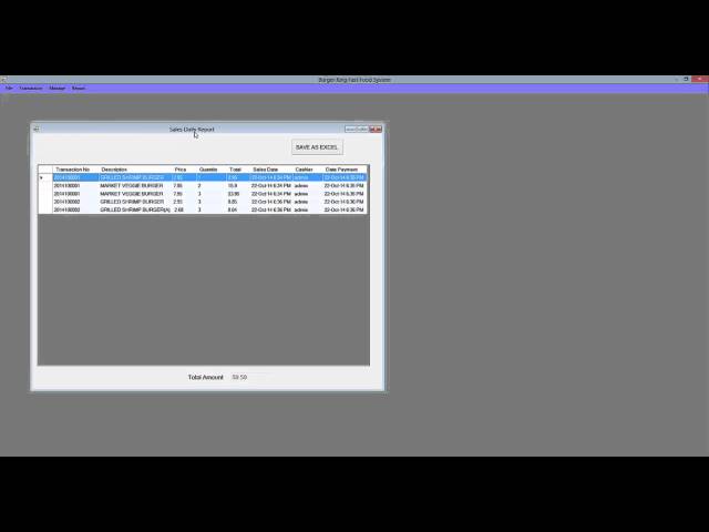 Burger King Fast Food System  VB NET  Programming