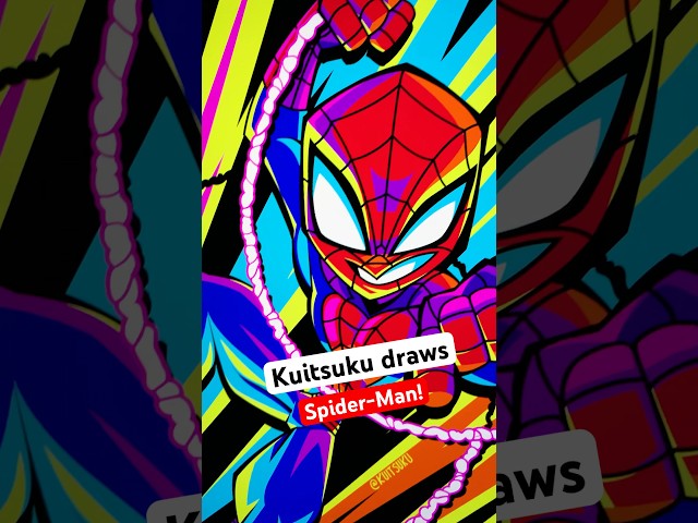 Kuitsuku Draws Spider-Man. Thwip!