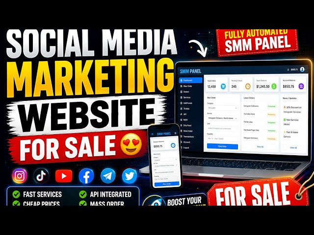 SMM PANEL WEBSITE FOR SALE | SOCIAL MEDIA MARKETING WEBSITE CONTACT FOR WEBSITE 03158632855