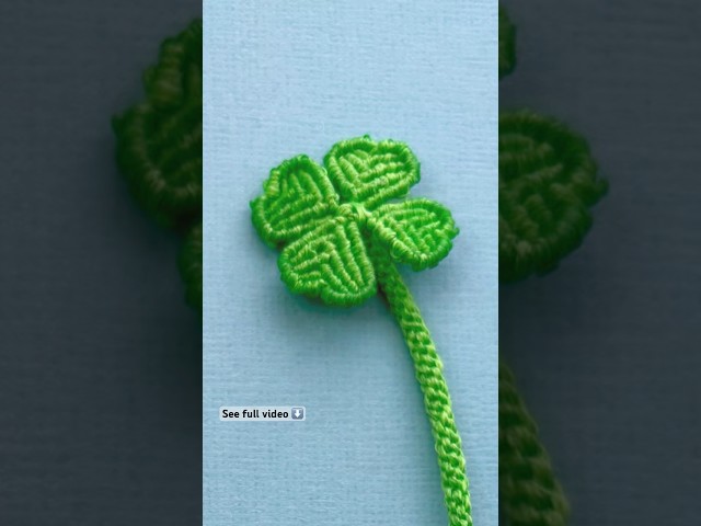 DIY Micro Macrame Four Leaf Clover Keychain & Bookmark #macrameaccessories #macramekeychain