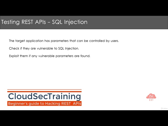 3. SQL Injection ( pentesting REST APIs) ( hacking REST APIs)