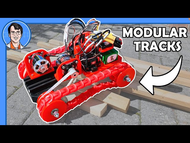 Tank Tracked Robot Vehicle with Modular Treads