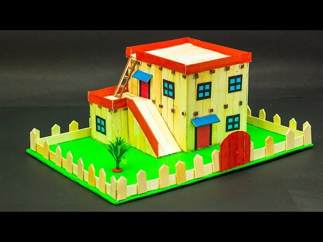 Ice Cream Stick House Step By Step
