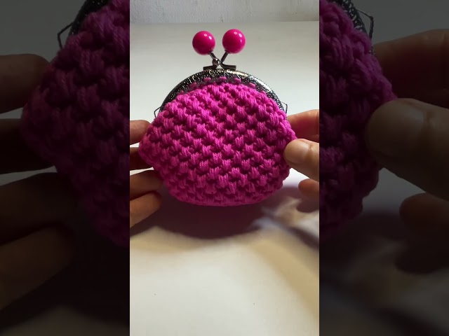 Quick & Cute Crochet Coin Pouch 👛 #shorts