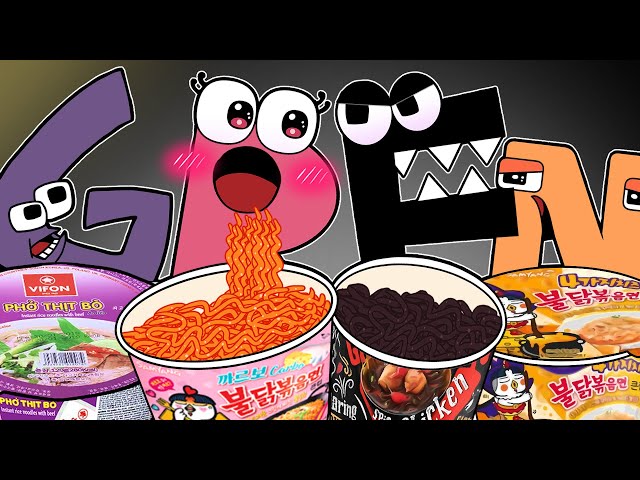 Convenience Store Food Mukbang VS Rainbow Friends & Alphabet Lore COMPLETE EDITION! 5 | ASMR