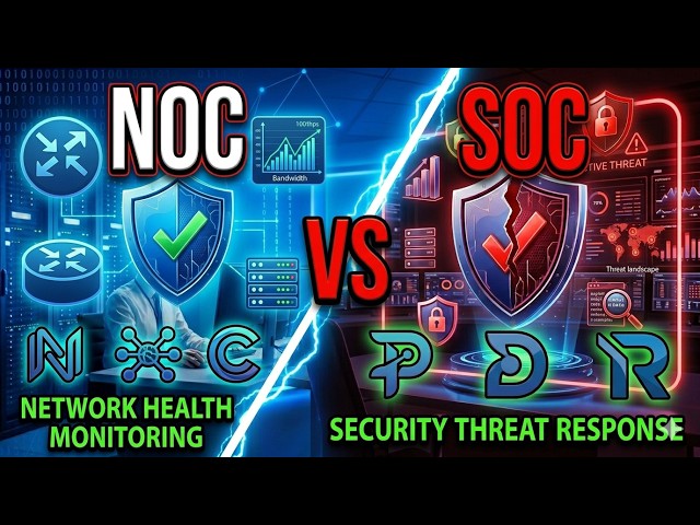 🔐 NOC vs SOC | Network Operations vs Security Operations Explained